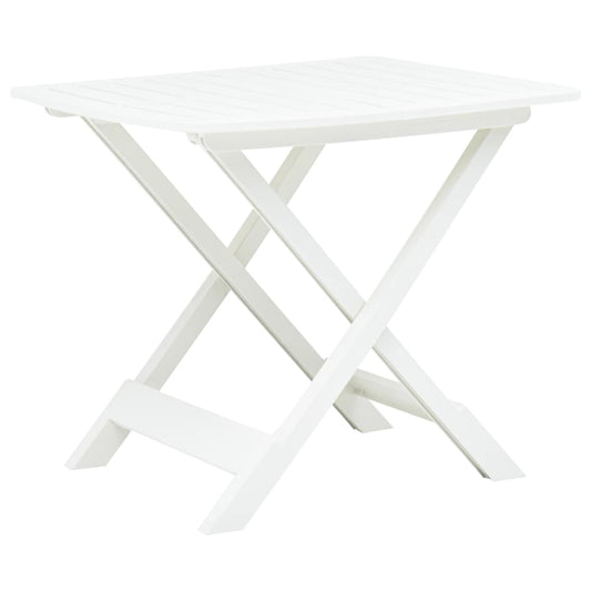 Tuintafel inklapbaar 79x72x70 cm kunststof wit is nu te koop bij PeponiXL, paradijselijk wonen!
