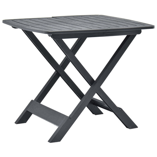 Tuintafel inklapbaar 79x72x70 cm kunststof antraciet is nu te koop bij PeponiXL, paradijselijk wonen!
