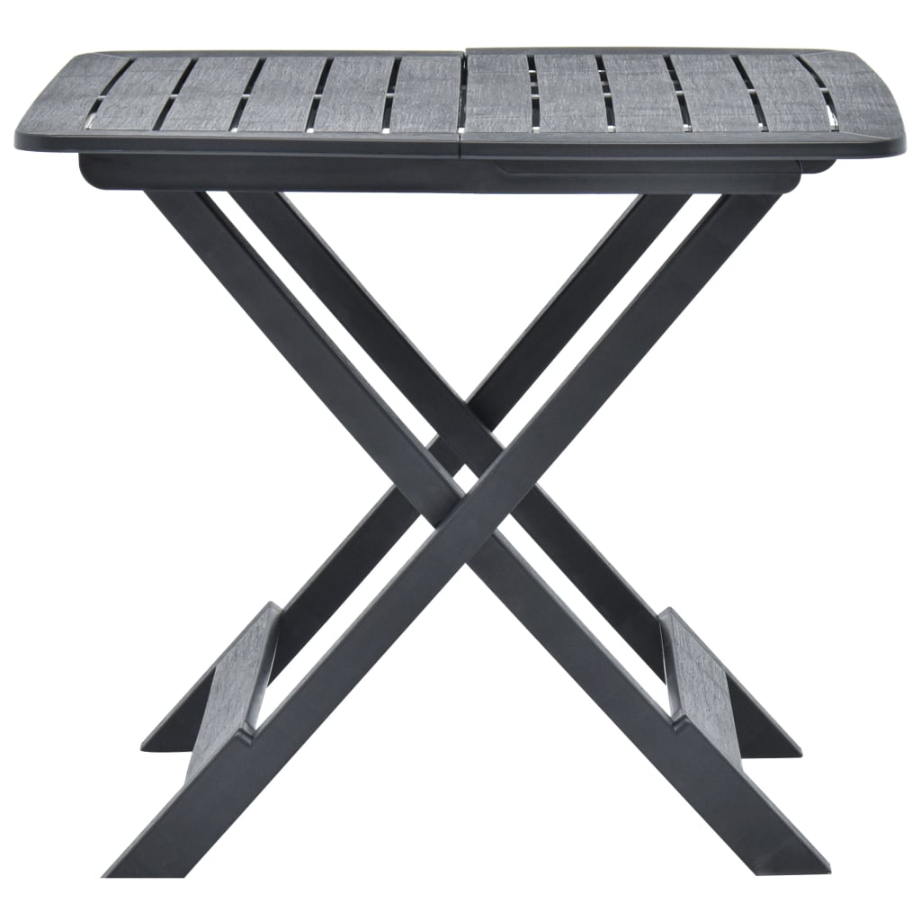 Tuintafel inklapbaar 79x72x70 cm kunststof antraciet is nu te koop bij PeponiXL, paradijselijk wonen!