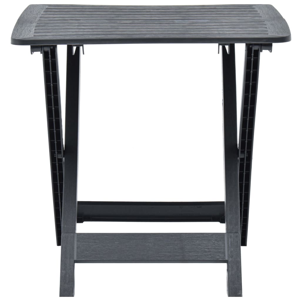 Tuintafel inklapbaar 79x72x70 cm kunststof antraciet is nu te koop bij PeponiXL, paradijselijk wonen!