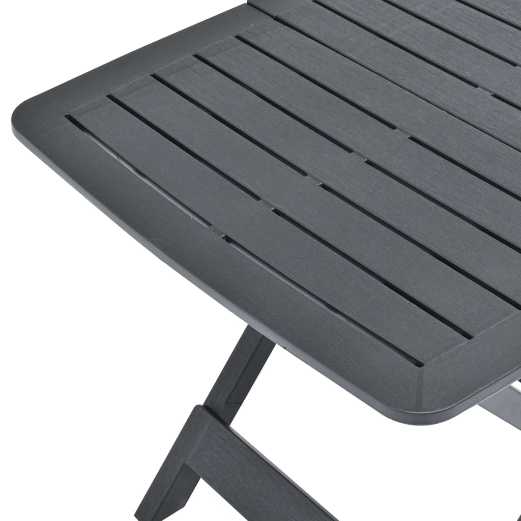 Tuintafel inklapbaar 79x72x70 cm kunststof antraciet is nu te koop bij PeponiXL, paradijselijk wonen!