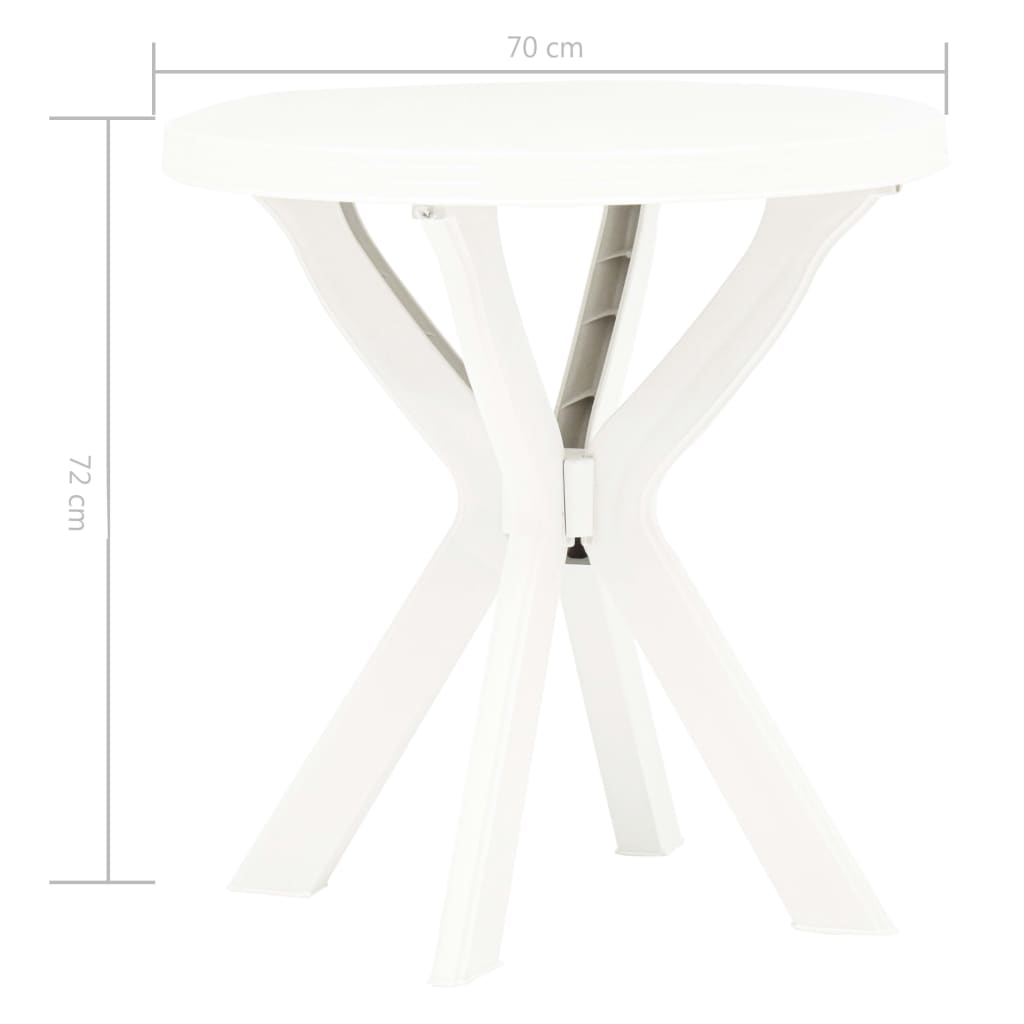 Bistrotafel Ø70 cm kunststof wit is nu te koop bij PeponiXL, paradijselijk wonen!