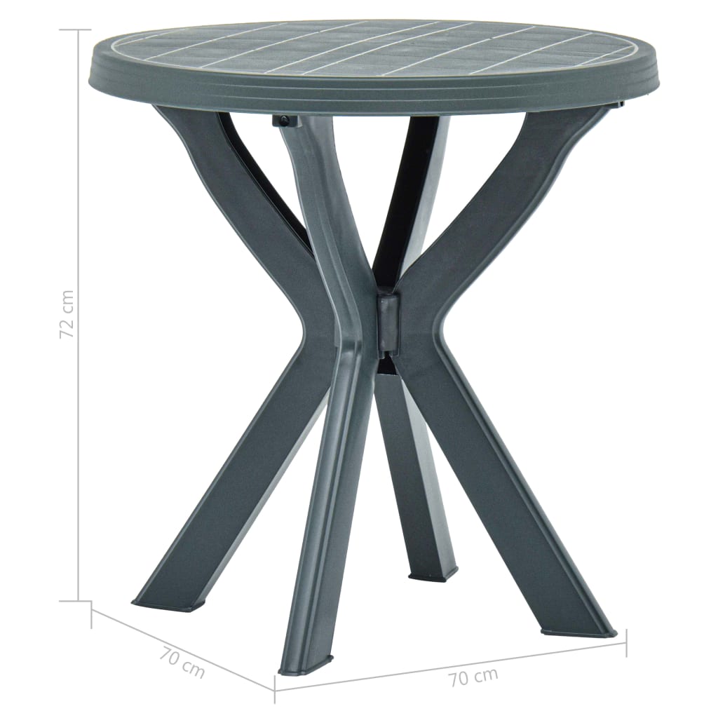 Bistrotafel Ø70 cm kunststof groen is nu te koop bij PeponiXL, paradijselijk wonen!