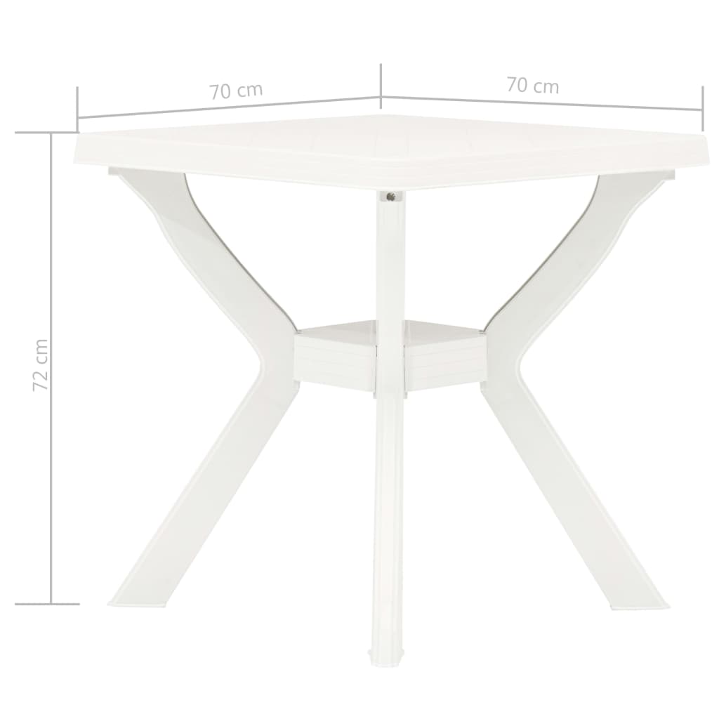 Bistrotafel 70x70x72 cm kunststof wit is nu te koop bij PeponiXL, paradijselijk wonen!