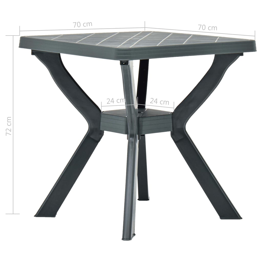 Bistrotafel 70x70x72 cm kunststof antraciet is nu te koop bij PeponiXL, paradijselijk wonen!