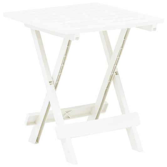 Tuintafel inklapbaar 45x43x50 cm kunststof wit is nu te koop bij PeponiXL, paradijselijk wonen!