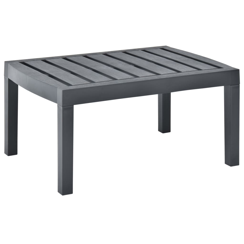 Tuintafel 78x55x38 cm kunststof antracietkleurig is nu te koop bij PeponiXL, paradijselijk wonen!
