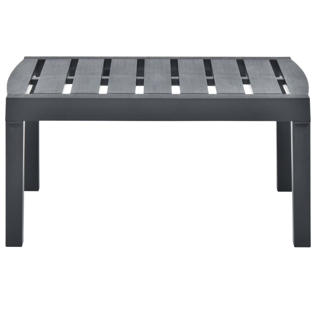 Tuintafel 78x55x38 cm kunststof antracietkleurig is nu te koop bij PeponiXL, paradijselijk wonen!