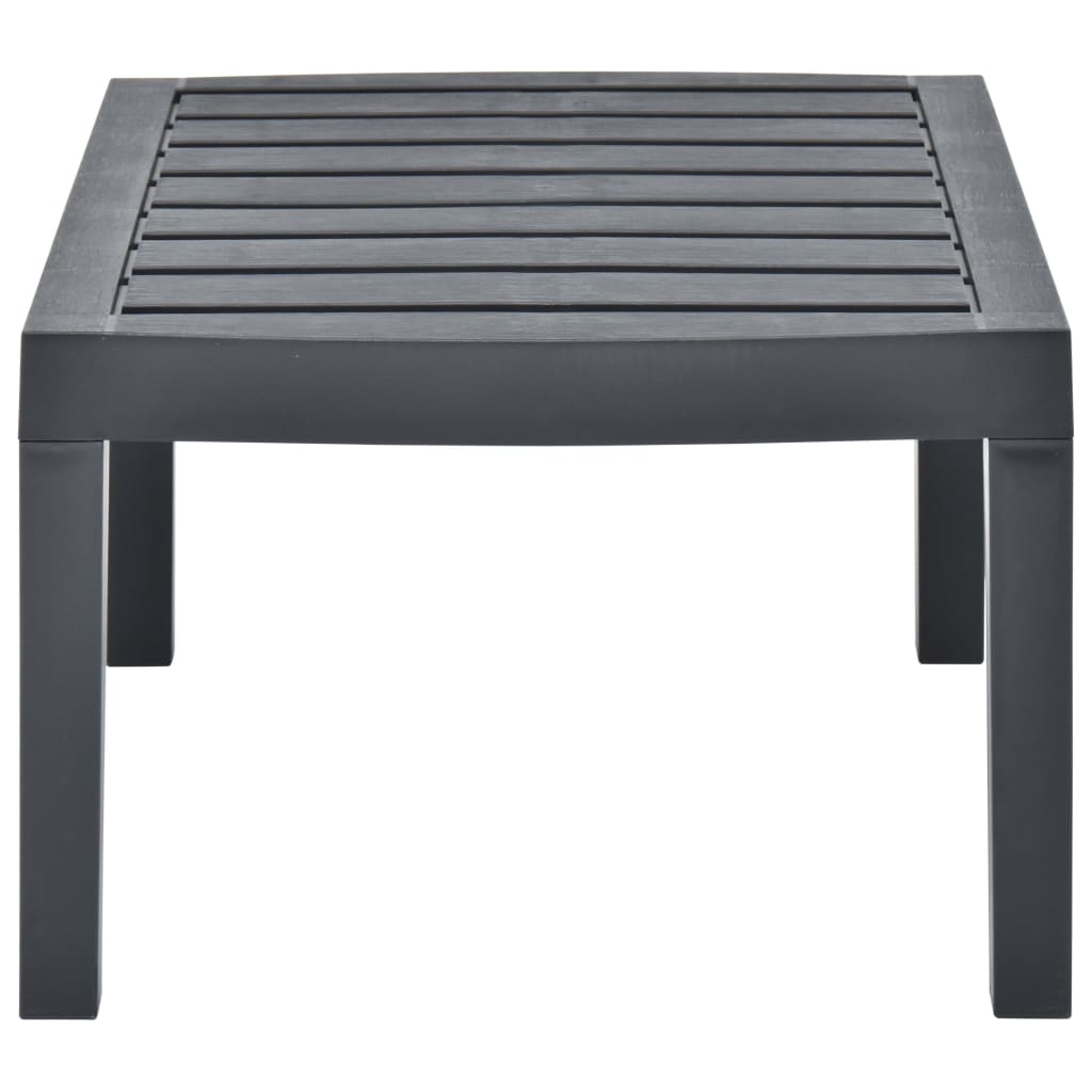 Tuintafel 78x55x38 cm kunststof antracietkleurig is nu te koop bij PeponiXL, paradijselijk wonen!