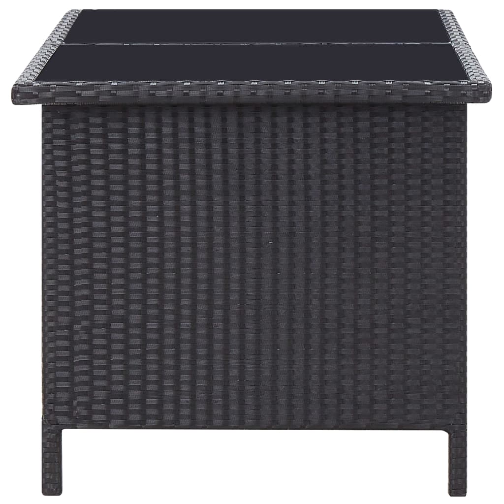 6-delige Loungeset met kussens poly rattan zwart is nu te koop bij PeponiXL, paradijselijk wonen!