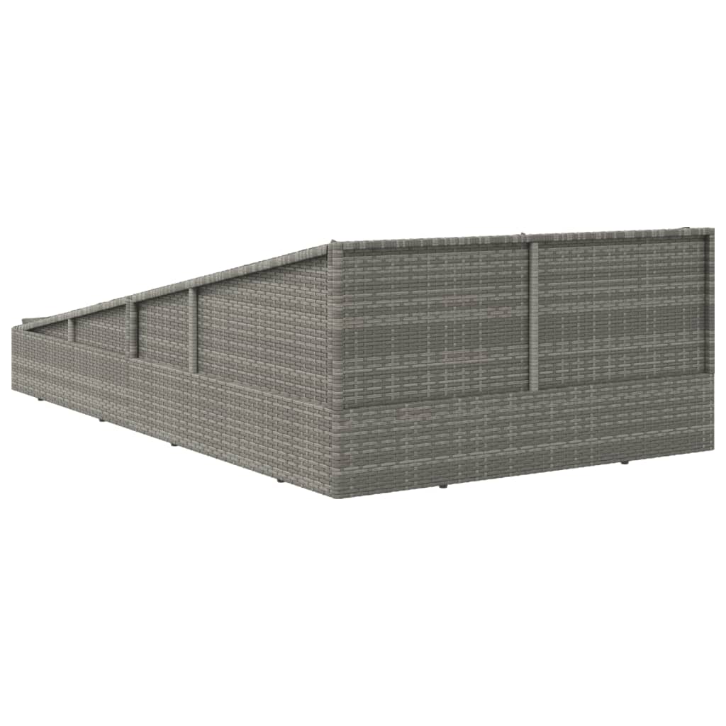 Tuinbed 110x200 cm poly rattan grijs is nu te koop bij PeponiXL, paradijselijk wonen!