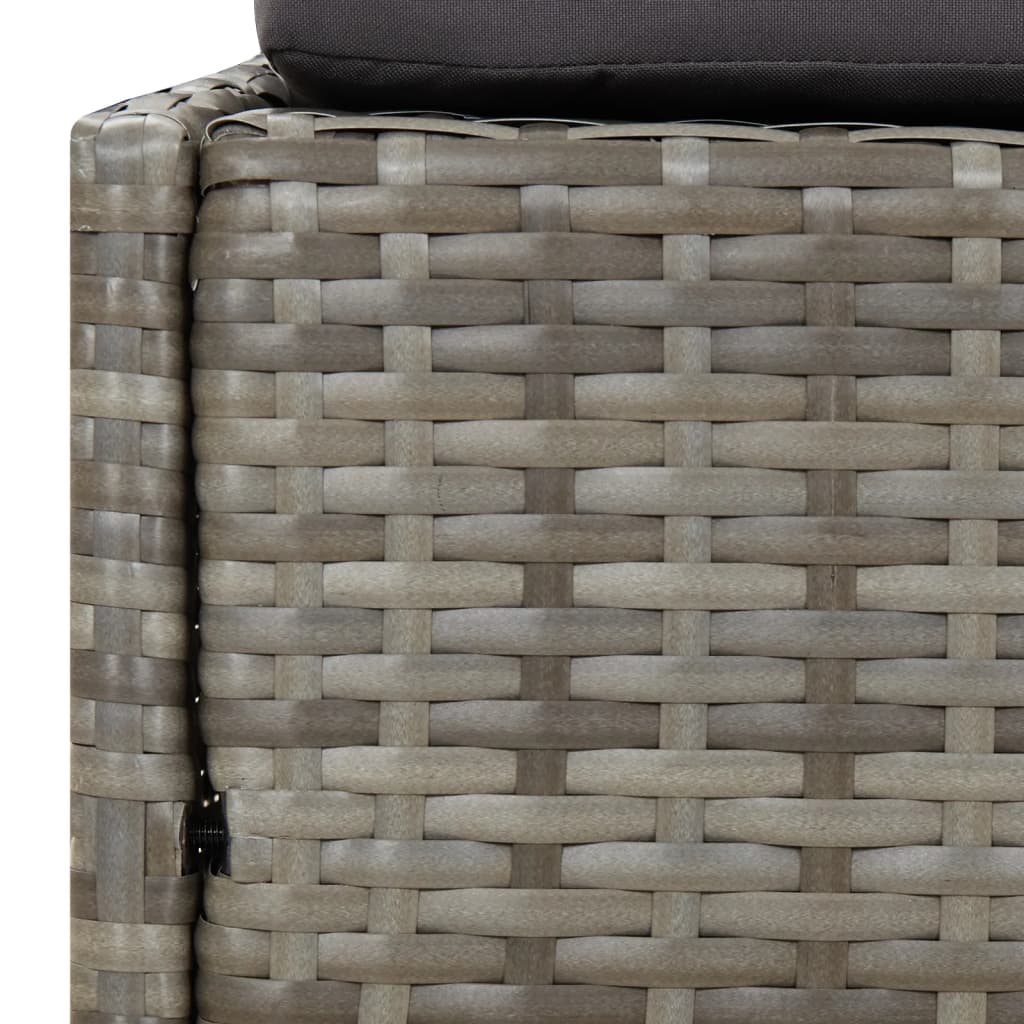 Tuinbed 110x200 cm poly rattan grijs is nu te koop bij PeponiXL, paradijselijk wonen!