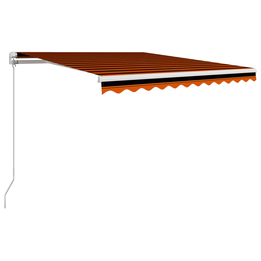 Luifel handmatig uittrekbaar 300x250 cm oranje en bruin is nu te koop bij PeponiXL, paradijselijk wonen!
