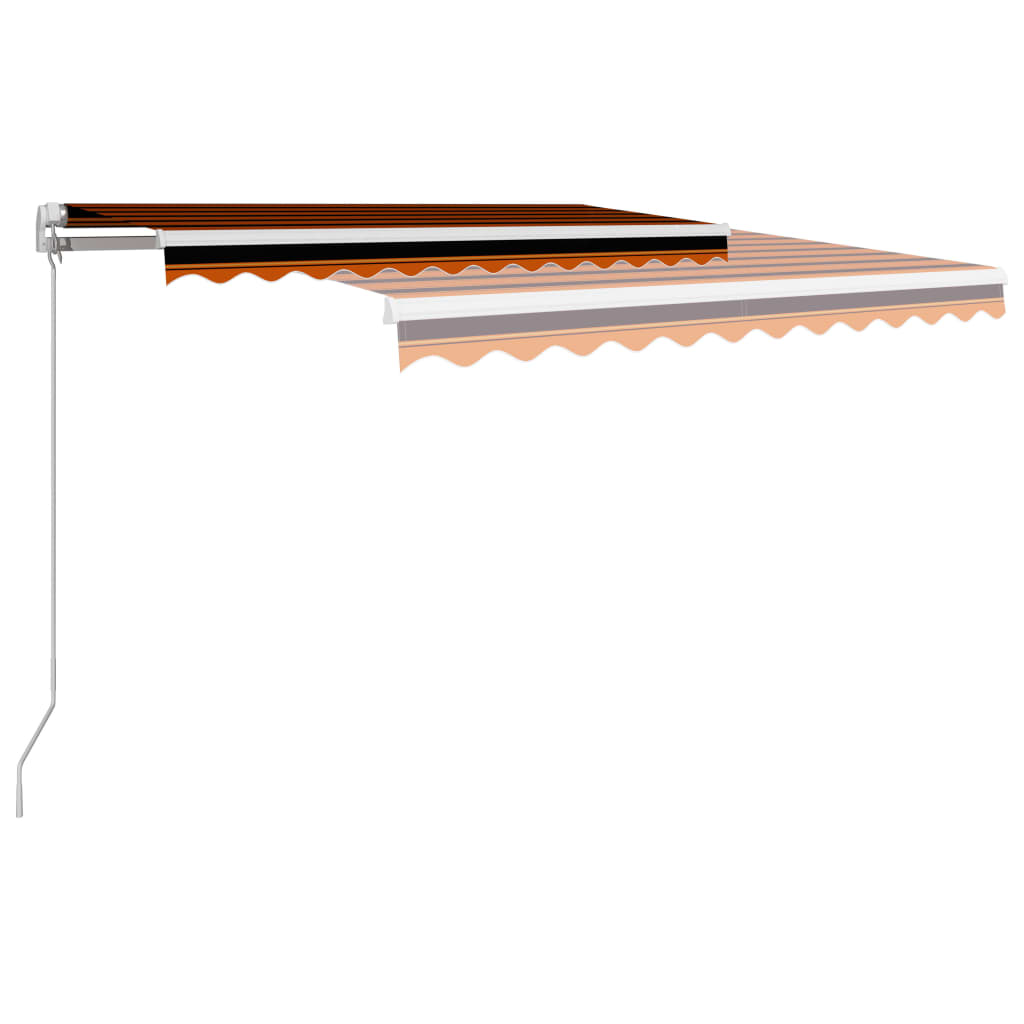 Luifel handmatig uittrekbaar 300x250 cm oranje en bruin is nu te koop bij PeponiXL, paradijselijk wonen!