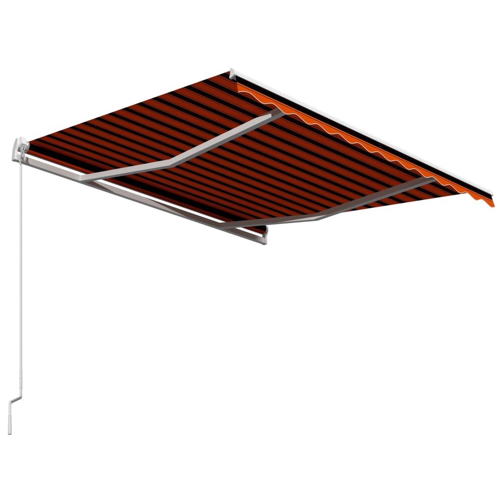 Luifel handmatig uittrekbaar 300x250 cm oranje en bruin is nu te koop bij PeponiXL, paradijselijk wonen!
