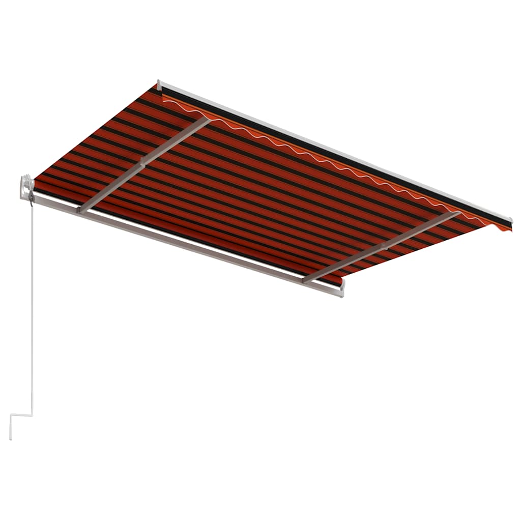Luifel automatisch uittrekbaar 400x300 cm oranje en bruin is nu te koop bij PeponiXL, paradijselijk wonen!