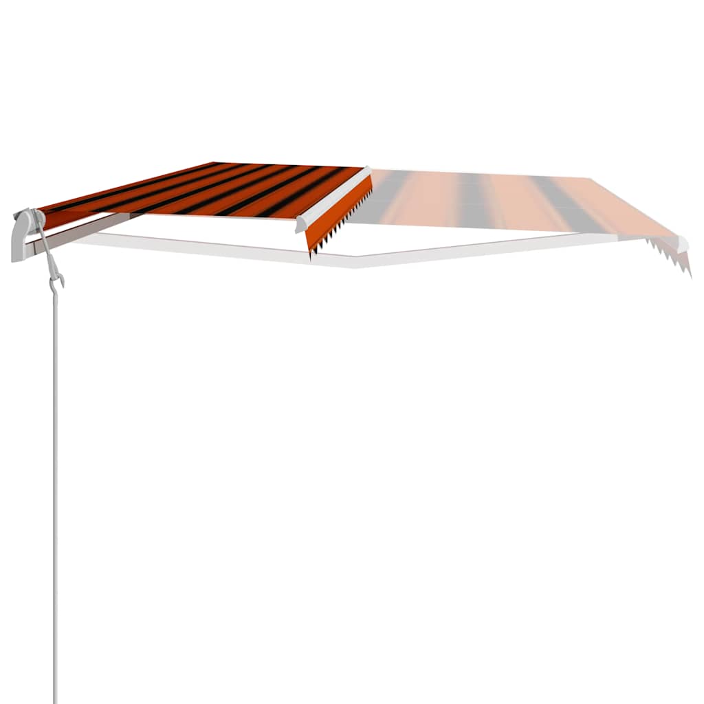 Luifel automatisch uittrekbaar 400x300 cm oranje en bruin is nu te koop bij PeponiXL, paradijselijk wonen!