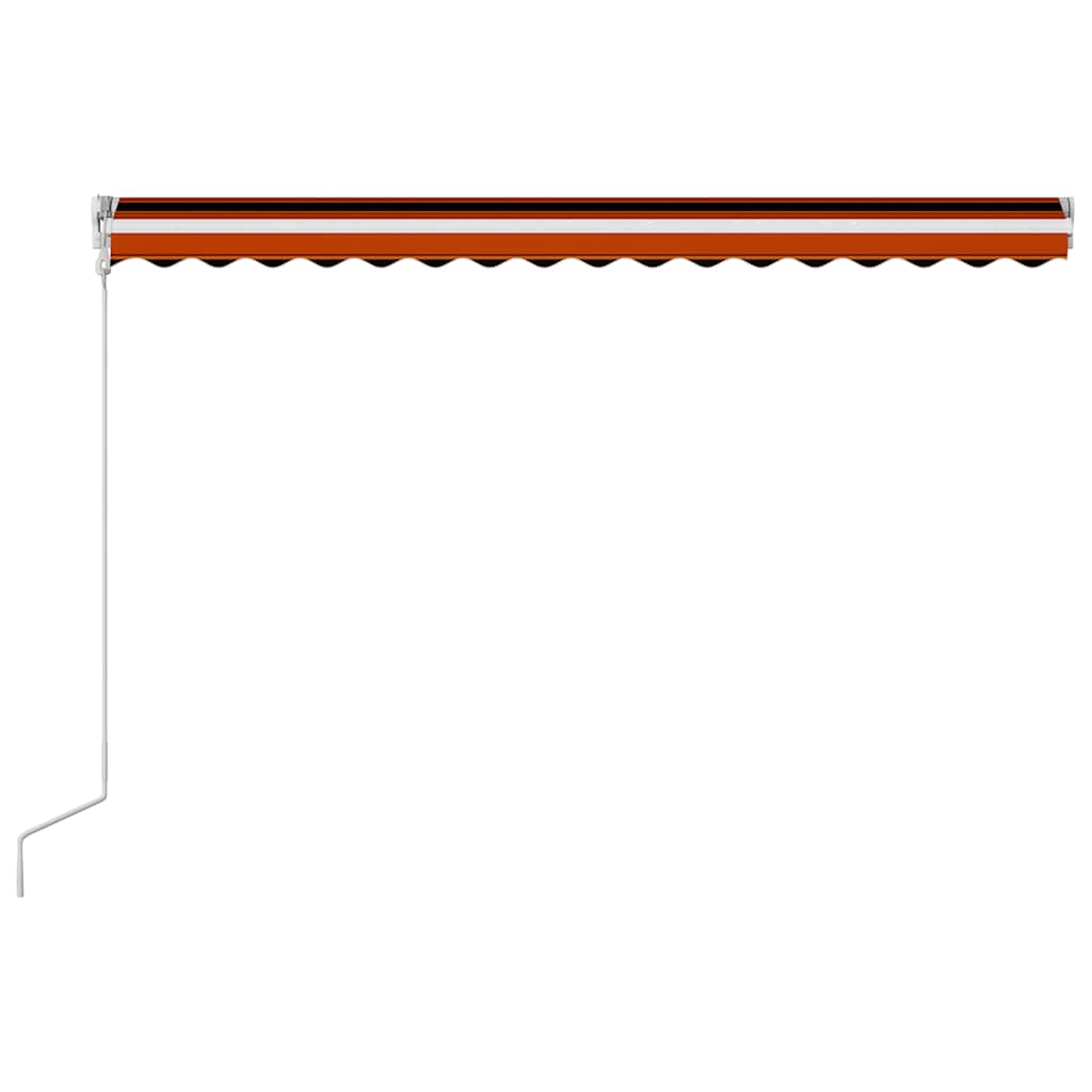 Luifel automatisch uittrekbaar 400x300 cm oranje en bruin is nu te koop bij PeponiXL, paradijselijk wonen!