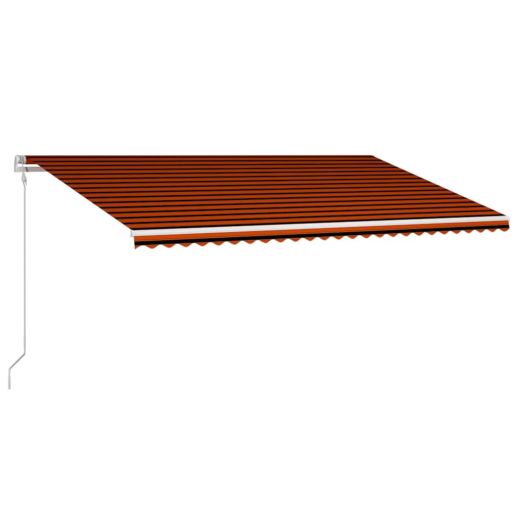 Luifel automatisch uittrekbaar 600x300 cm oranje en bruin is nu te koop bij PeponiXL, paradijselijk wonen!