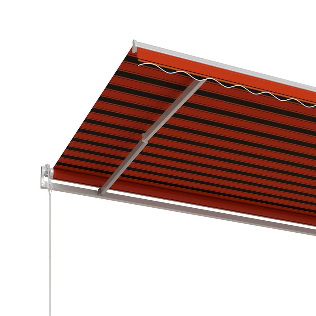 Luifel automatisch uittrekbaar 600x300 cm oranje en bruin is nu te koop bij PeponiXL, paradijselijk wonen!