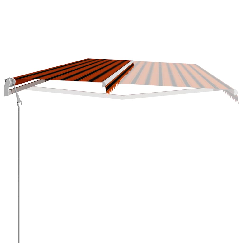 Luifel automatisch uittrekbaar 600x300 cm oranje en bruin is nu te koop bij PeponiXL, paradijselijk wonen!