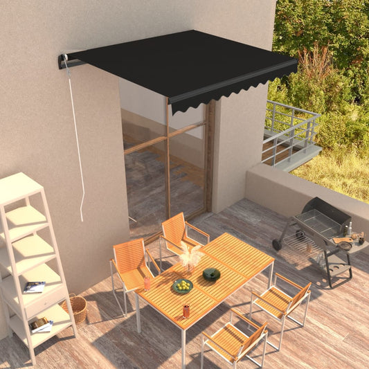 Luifel handmatig uittrekbaar 300x250 cm antraciet is nu te koop bij PeponiXL, paradijselijk wonen!