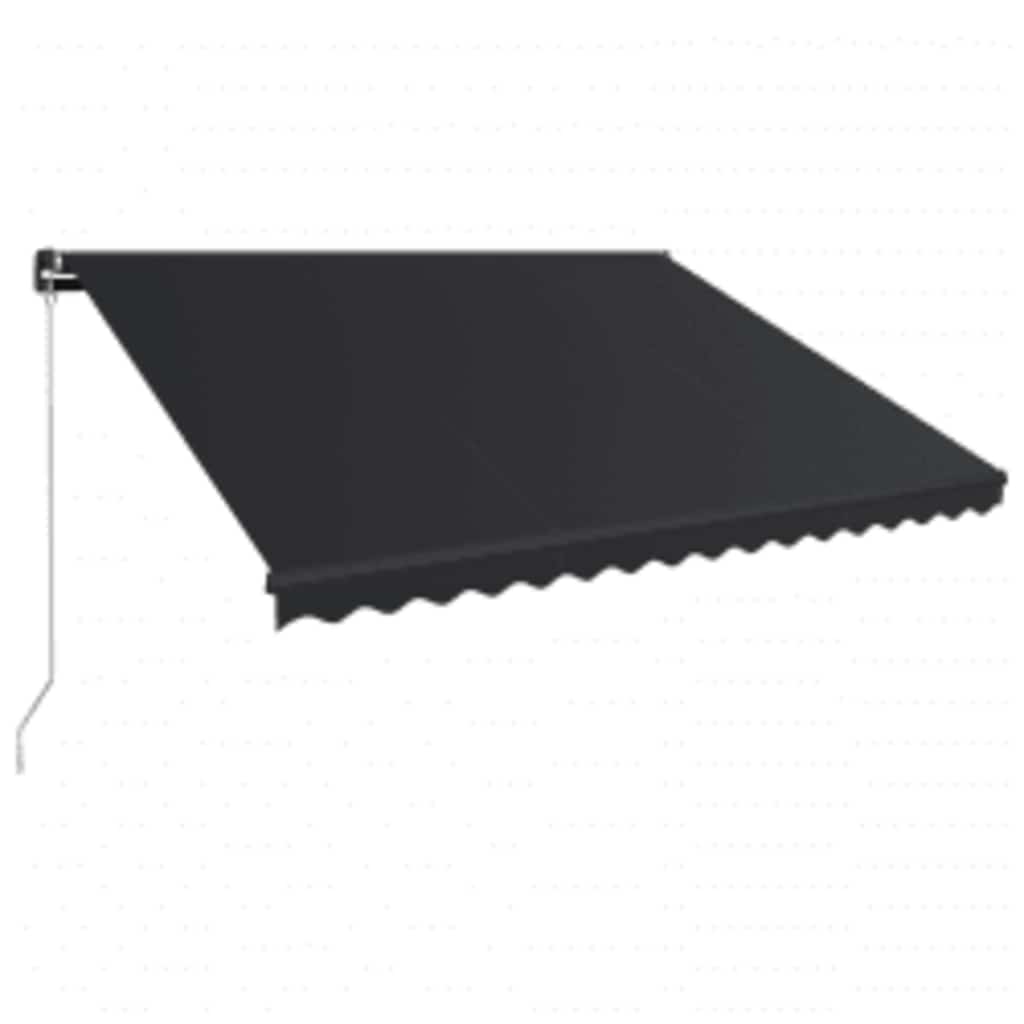 Luifel handmatig uittrekbaar met LED 450x300 cm antraciet is nu te koop bij PeponiXL, paradijselijk wonen!