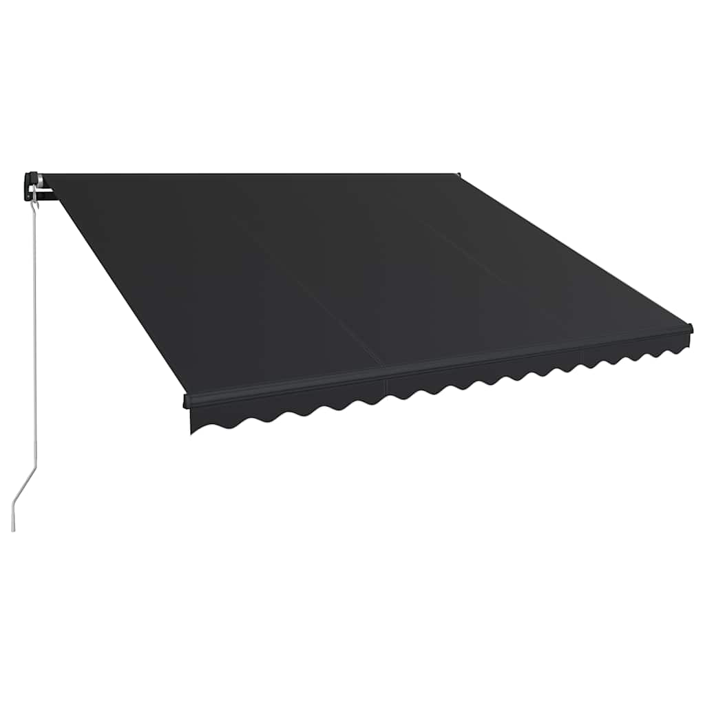 Luifel handmatig uittrekbaar met LED 450x300 cm antraciet is nu te koop bij PeponiXL, paradijselijk wonen!