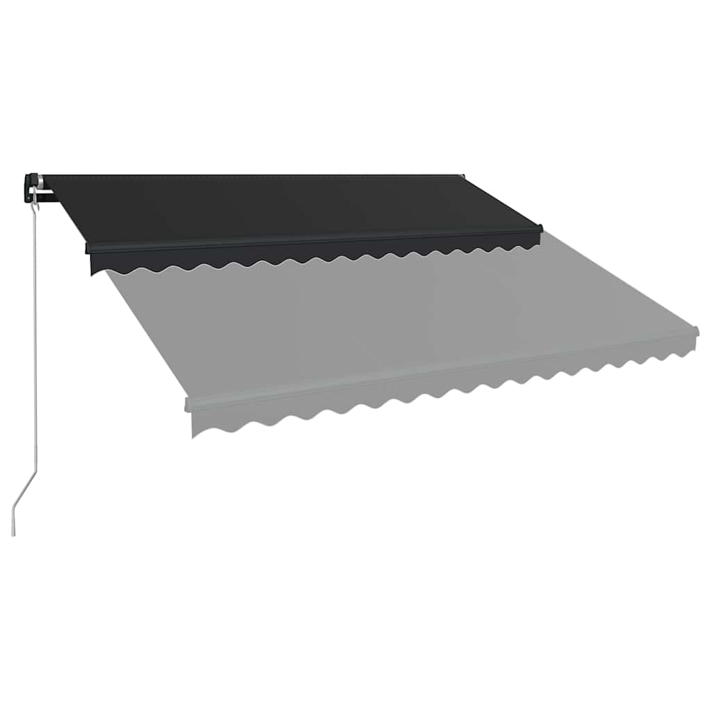 Luifel handmatig uittrekbaar met LED 450x300 cm antraciet is nu te koop bij PeponiXL, paradijselijk wonen!