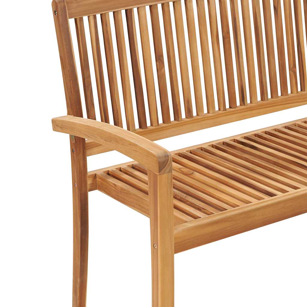 Tuinbank 2-zits stapelbaar 120 cm massief teakhout is nu te koop bij PeponiXL, paradijselijk wonen!