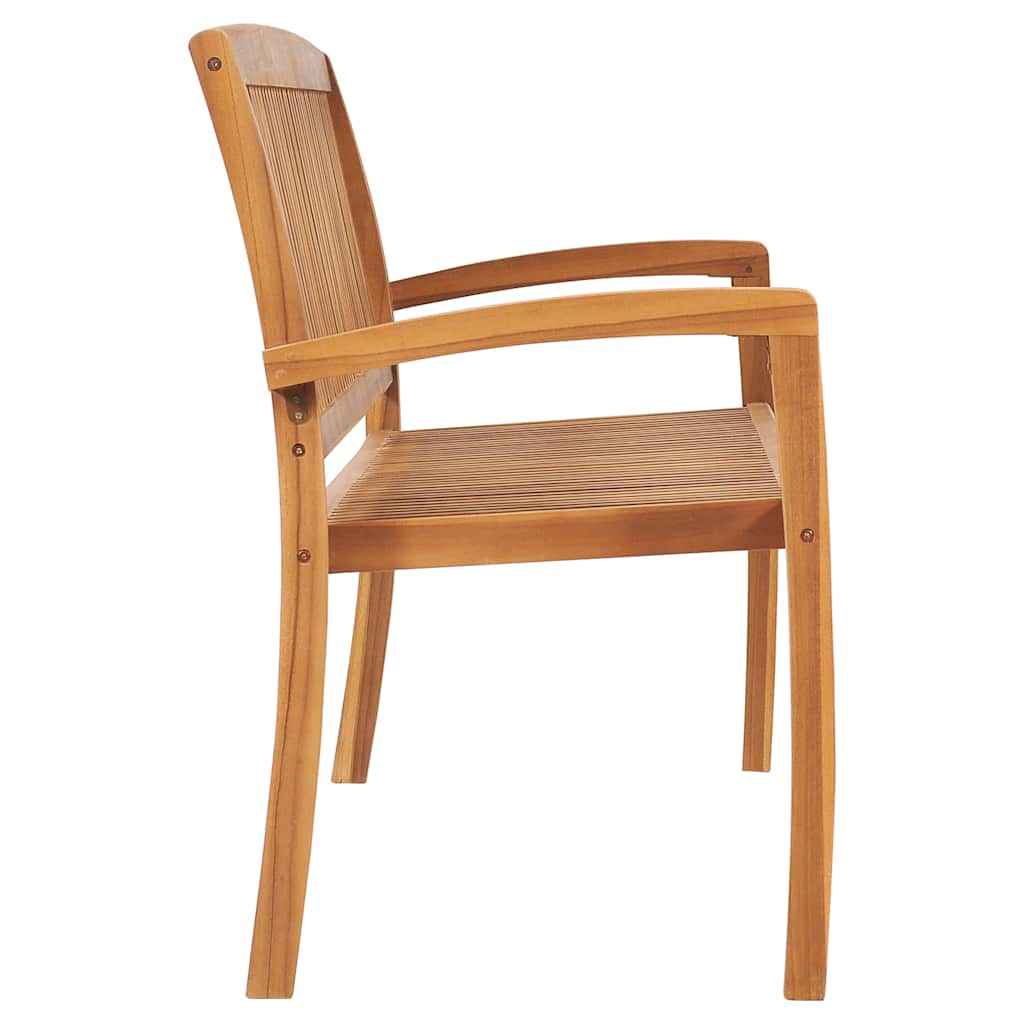 Tuinbank 3-zits stapelbaar 159 cm massief teakhout is nu te koop bij PeponiXL, paradijselijk wonen!