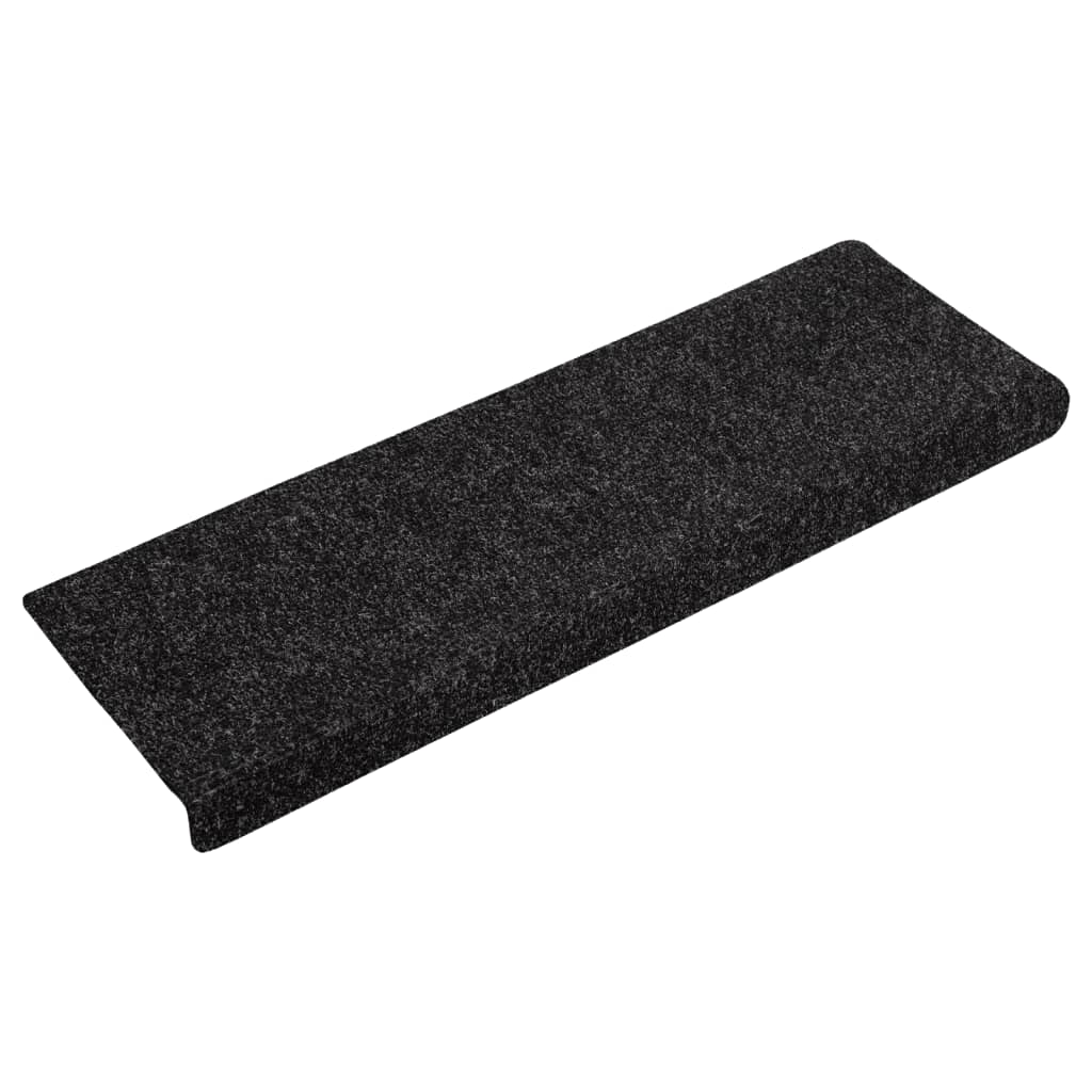 Trapmatten Zelfklevend 15 stuks 65x21x4 cm Zwart Rechthoekige Rand is nu te koop bij PeponiXL, paradijselijk wonen!