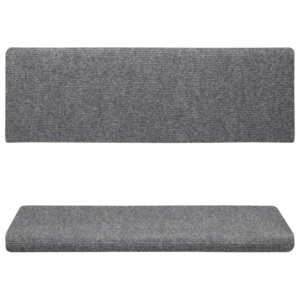 Trapmatten zelfklevend 15 stuks 65x21x4 cm lichtgrijs met rechthoekige rand is nu te koop bij PeponiXL, paradijselijk wonen!