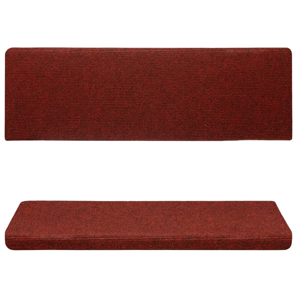 Trapmatten Zelfklevend 15 stuks 65x21x4 cm Bordeaux Rood Rechthoekige Rand is nu te koop bij PeponiXL, paradijselijk wonen!