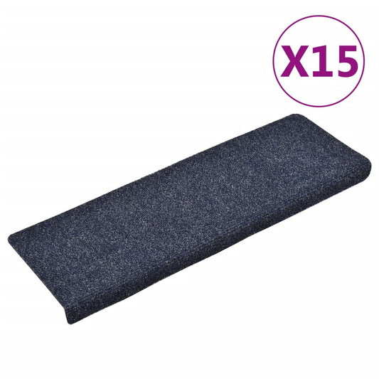 Trapmatten zelfklevend 15 stuks 65x21x4 cm blauw rechthoekige rand is nu te koop bij PeponiXL, paradijselijk wonen!