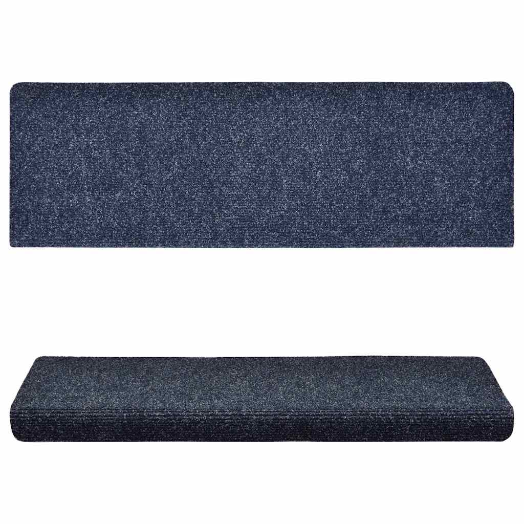 Trapmatten zelfklevend 15 stuks 65x21x4 cm blauw rechthoekige rand is nu te koop bij PeponiXL, paradijselijk wonen!