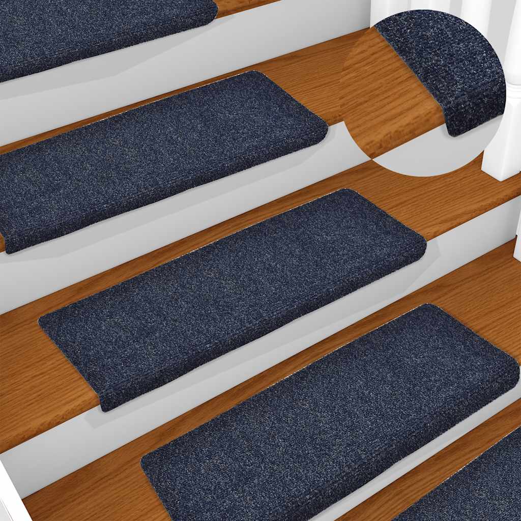 Trapmatten zelfklevend 15 stuks 65x21x4 cm blauw rechthoekige rand is nu te koop bij PeponiXL, paradijselijk wonen!