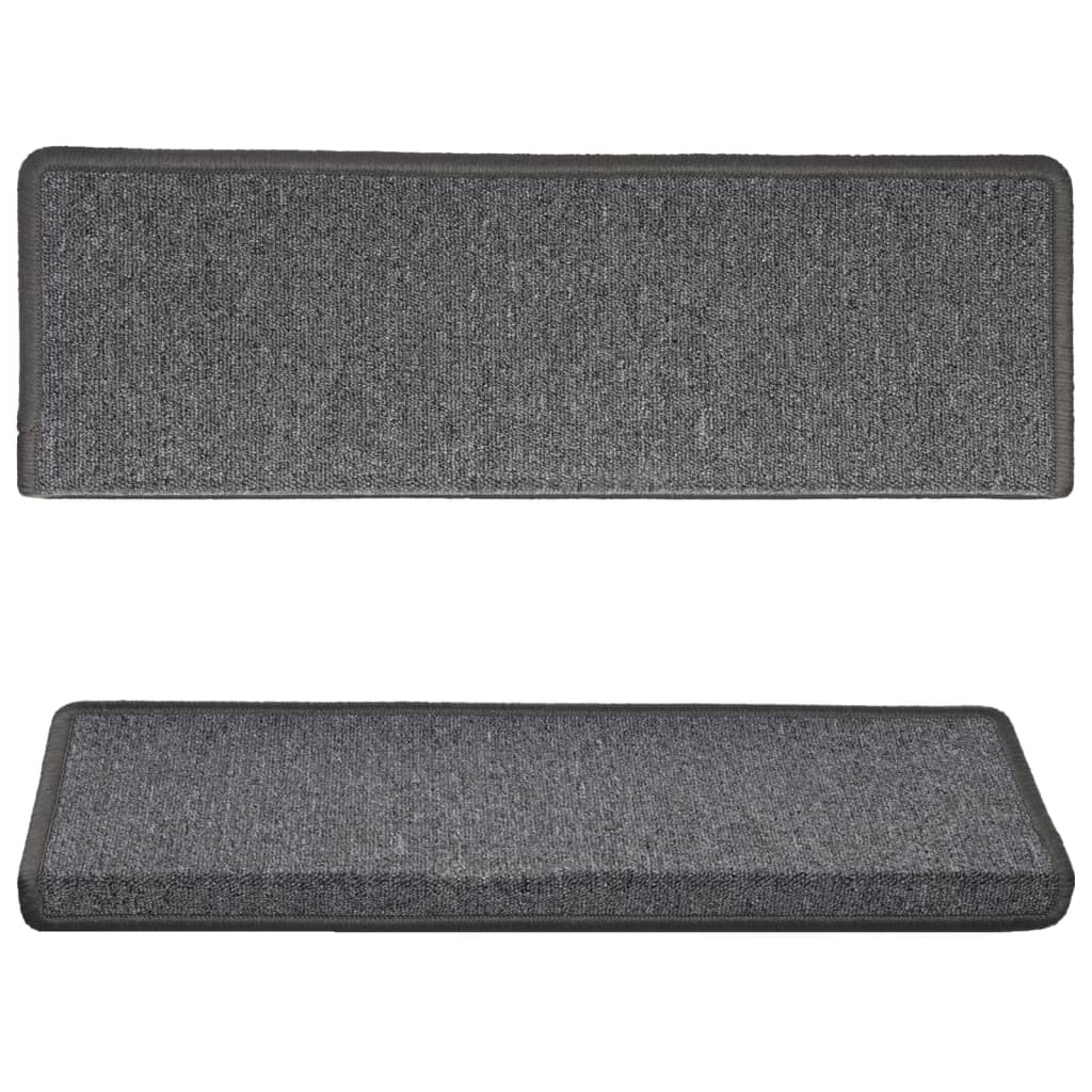 Trapmatten 15 st 65x21x4 cm Donkergrijs Rechthoekige Rand is nu te koop bij PeponiXL, paradijselijk wonen!