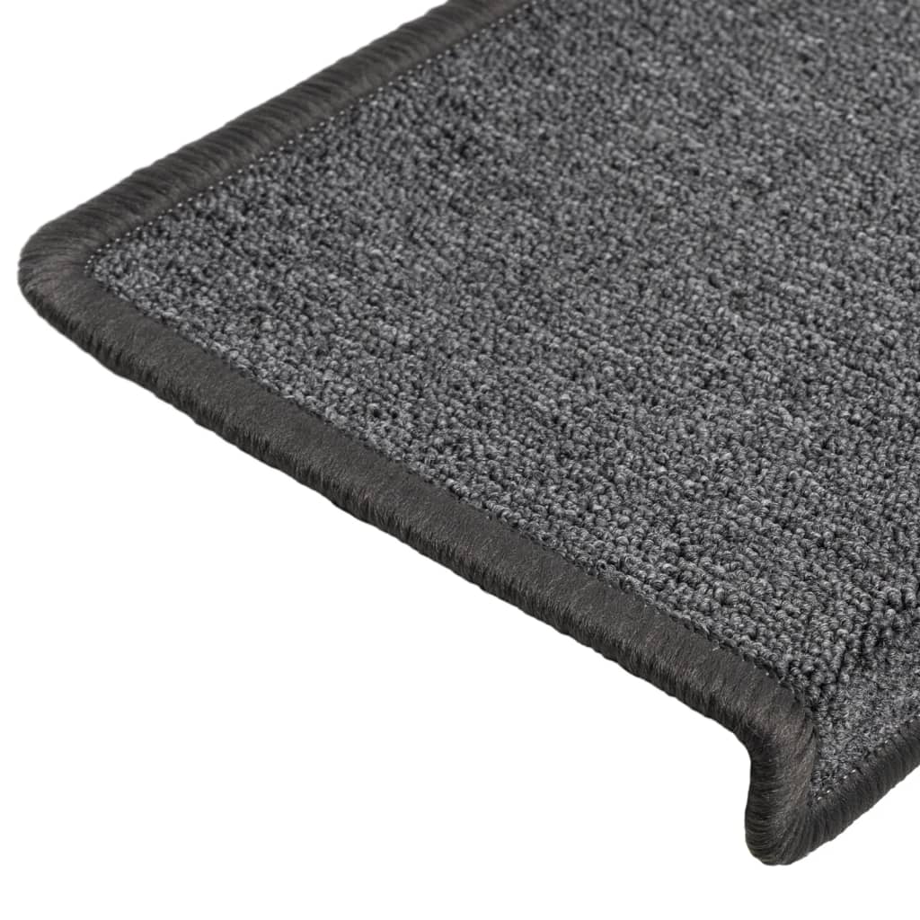 Trapmatten 15 st 65x21x4 cm Donkergrijs Rechthoekige Rand is nu te koop bij PeponiXL, paradijselijk wonen!