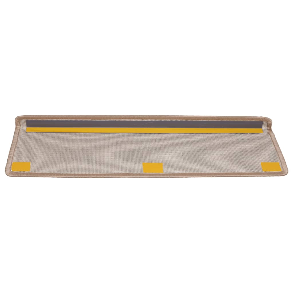 Trapmatten 15 st 65x21x4 cm lichtbruin met rechthoekige rand is nu te koop bij PeponiXL, paradijselijk wonen!