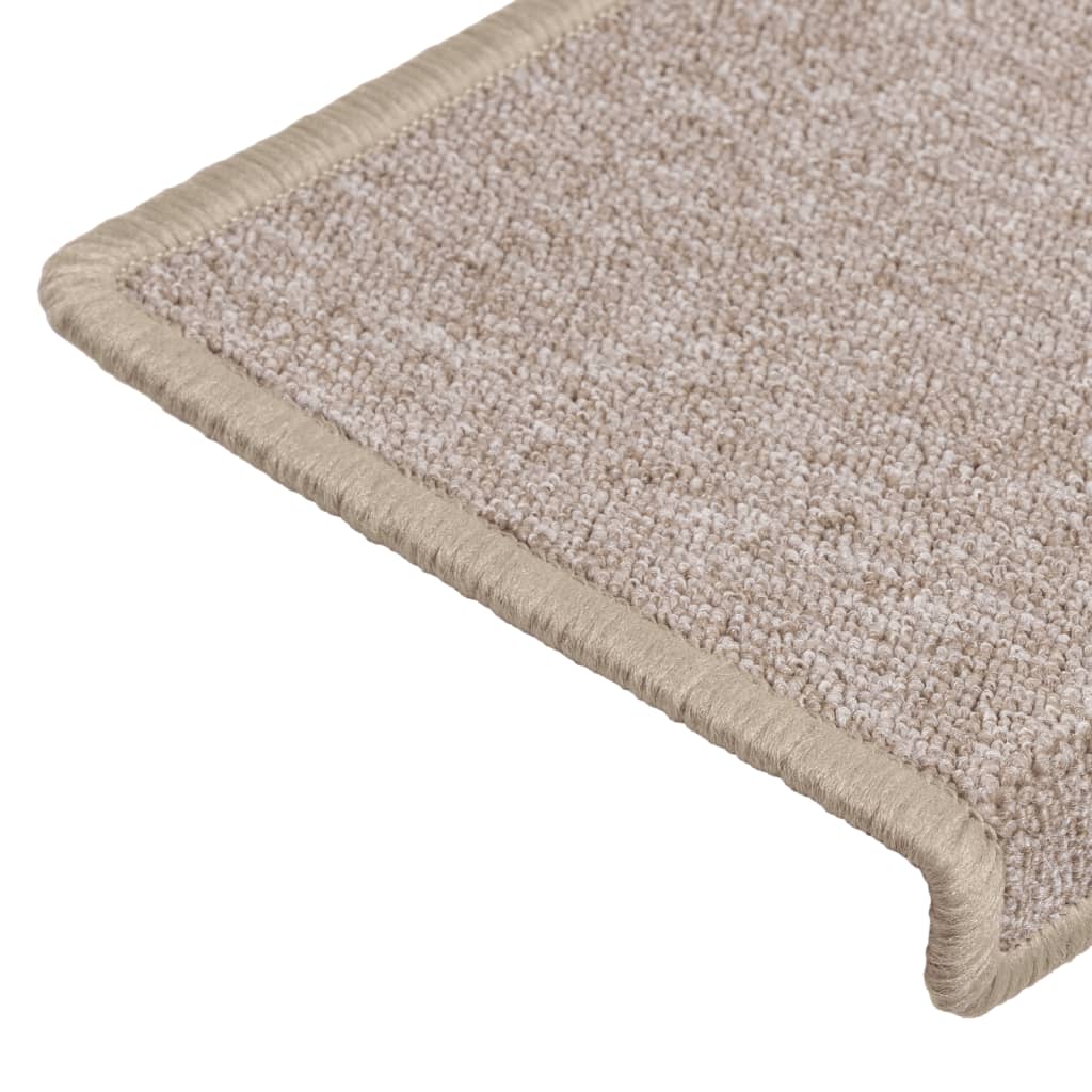Trapmatten 15 st 65x21x4 cm Taupe Rechthoekige Rand is nu te koop bij PeponiXL, paradijselijk wonen!