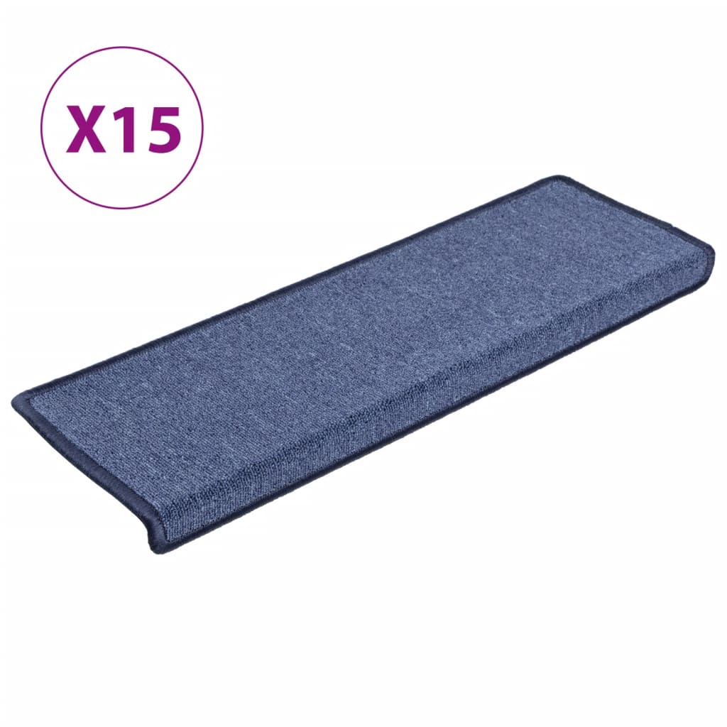Trapmatten 15 st 65x21x4 cm Blauw Rechthoekige Rand is nu te koop bij PeponiXL, paradijselijk wonen!