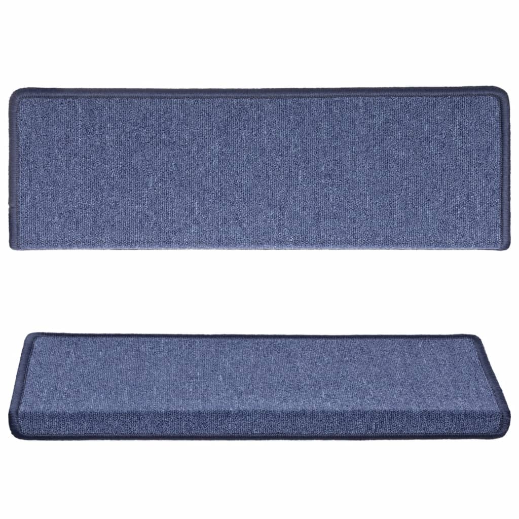 Trapmatten 15 st 65x21x4 cm Blauw Rechthoekige Rand is nu te koop bij PeponiXL, paradijselijk wonen!