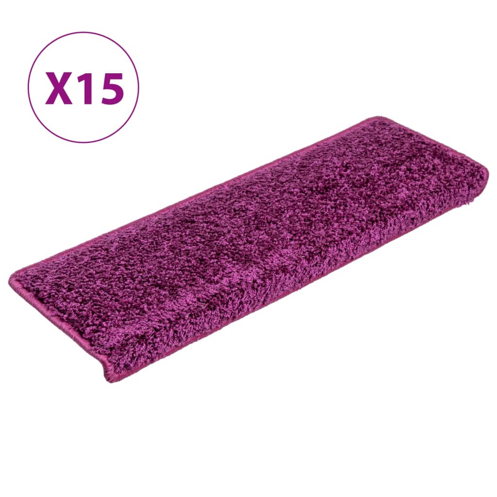 Trapmatten 15 st 65x21x4 cm Violet Rechthoekige Rand is nu te koop bij PeponiXL, paradijselijk wonen!