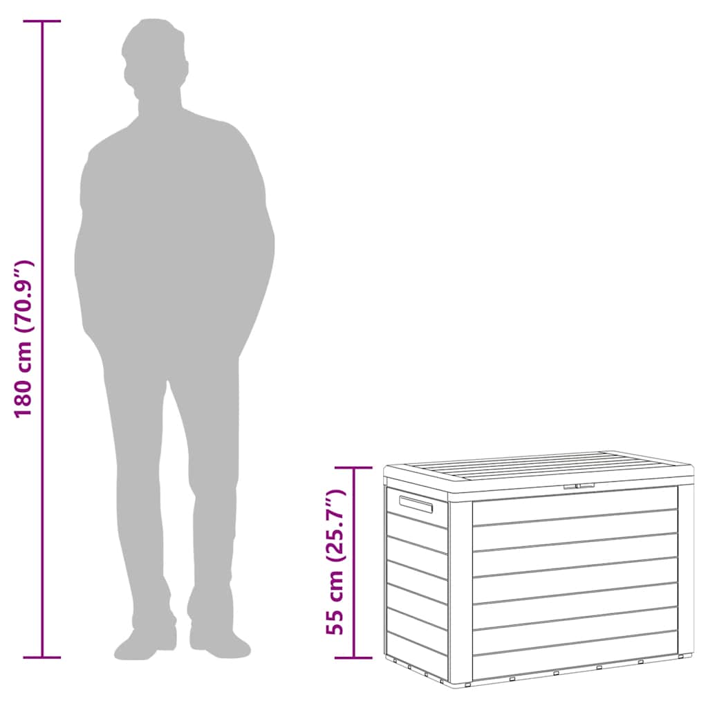 Tuinbox 78x44x55 cm antraciet is nu te koop bij PeponiXL, paradijselijk wonen!