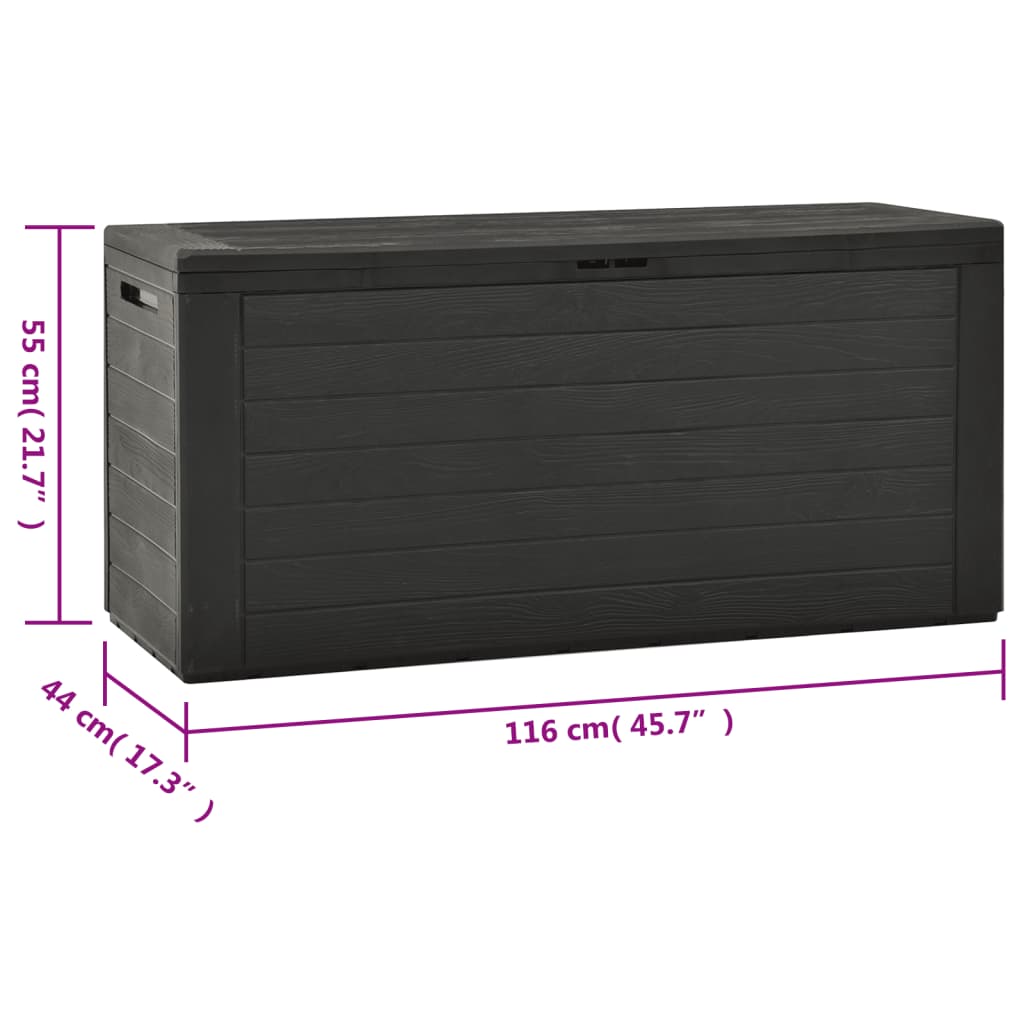 Tuinbox 116x44x55 cm antraciet is nu te koop bij PeponiXL, paradijselijk wonen!