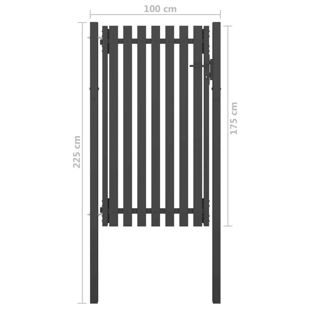 Poort 1x2,25 m staal antraciet is nu te koop bij PeponiXL, paradijselijk wonen!