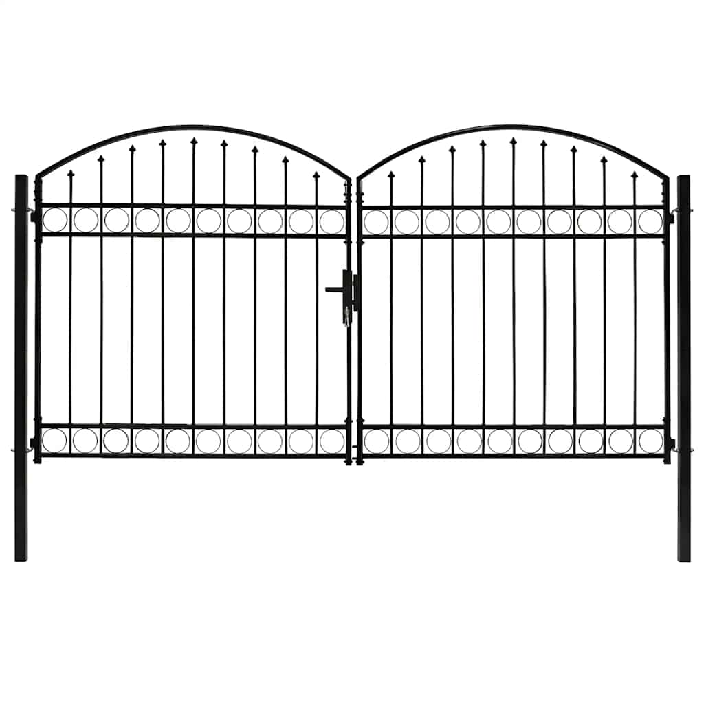 Hekpoort ASSEN dubbele deur met gebogen bovenzijde staal 300x175 cm is nu te koop bij PeponiXL, paradijselijk wonen!