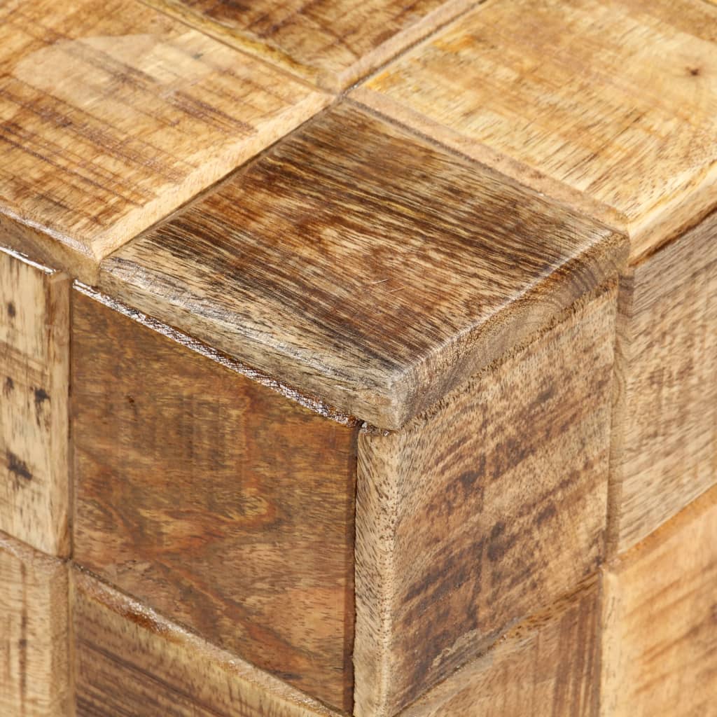 Salontafels 2 st blokontwerp ruw mangohout is nu te koop bij PeponiXL, paradijselijk wonen!