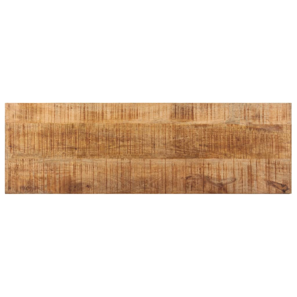 Bankje 110 cm massief ruw mangohout en staal is nu te koop bij PeponiXL, paradijselijk wonen!